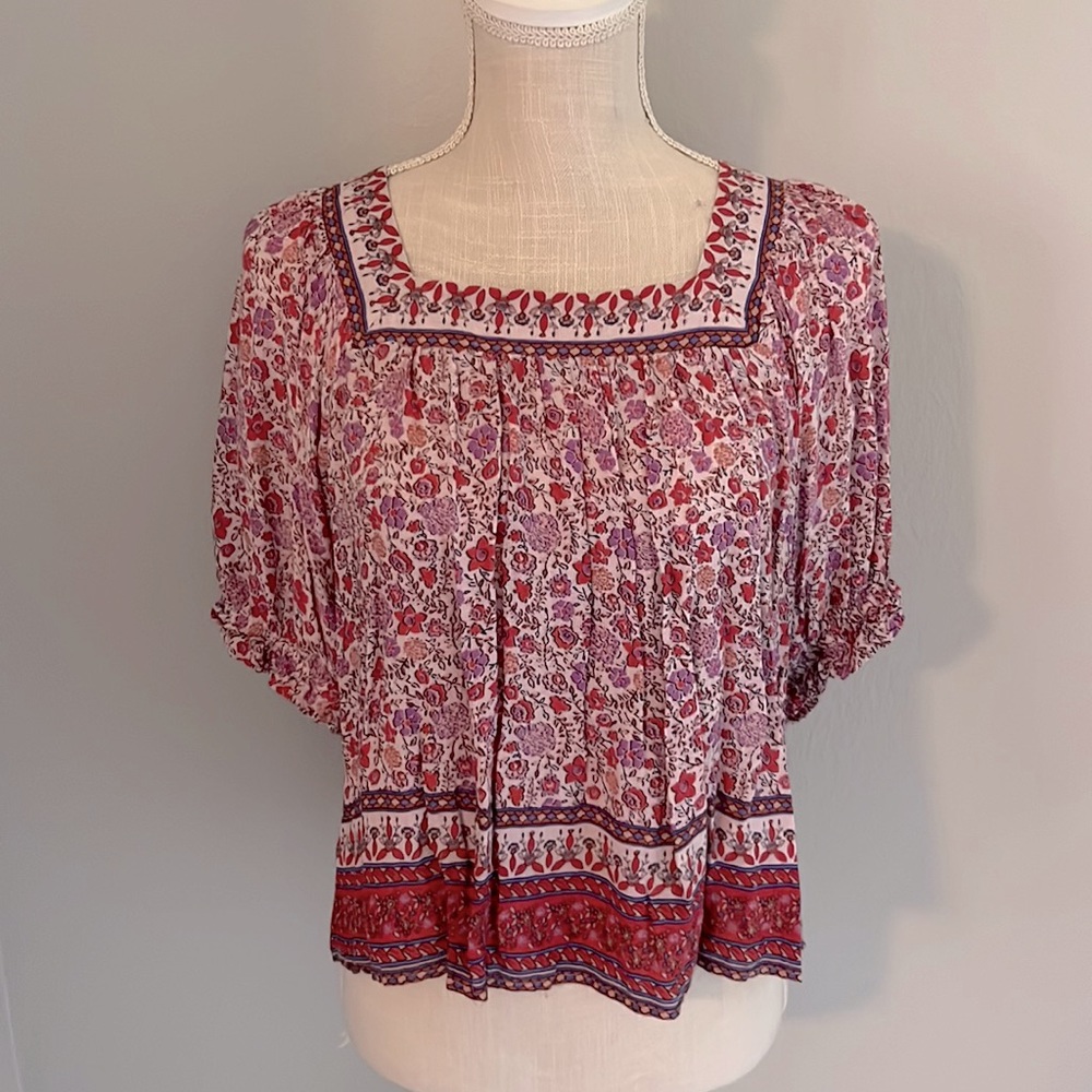 Knox Rose Boho Blouse | XS | Red Multi